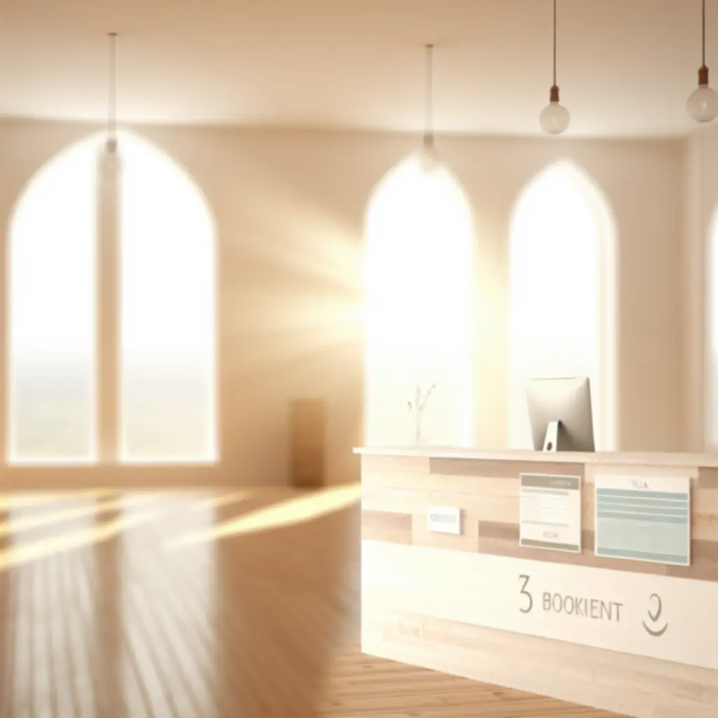 Serene yogastudio met matten klaar voor een les
