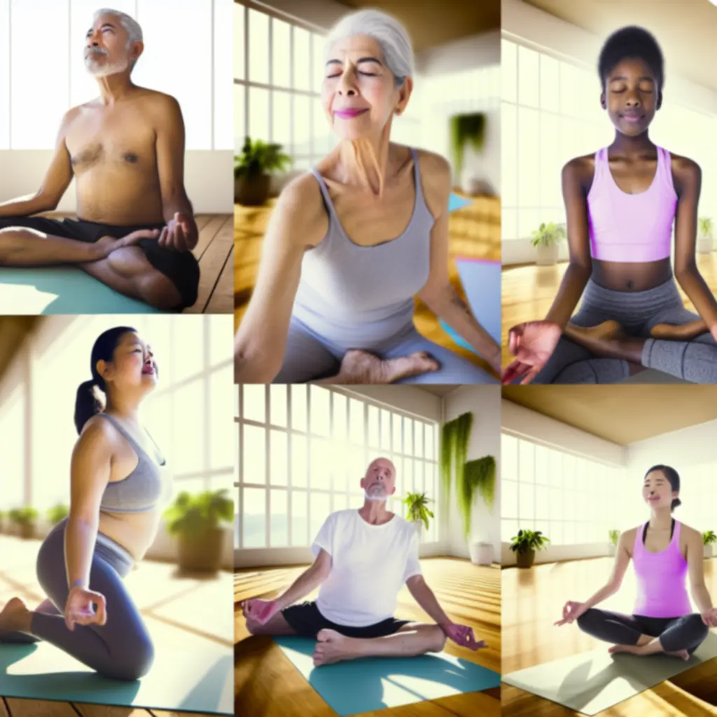 Rustige yogasessie in een lichte ruimte